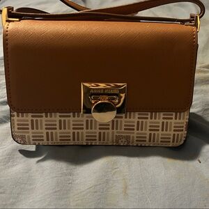 Anne Klein Brown and Cream Crossbody Bag